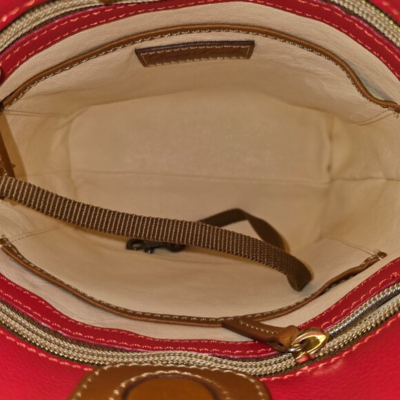 Dooney & Bourke Raleigh Small Roxy Leather shoulder Bag in Geranium & Wallet - Picture 10 of 16